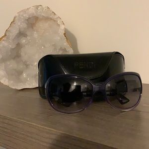 Fendi Round Gradient Sunglasses Purple